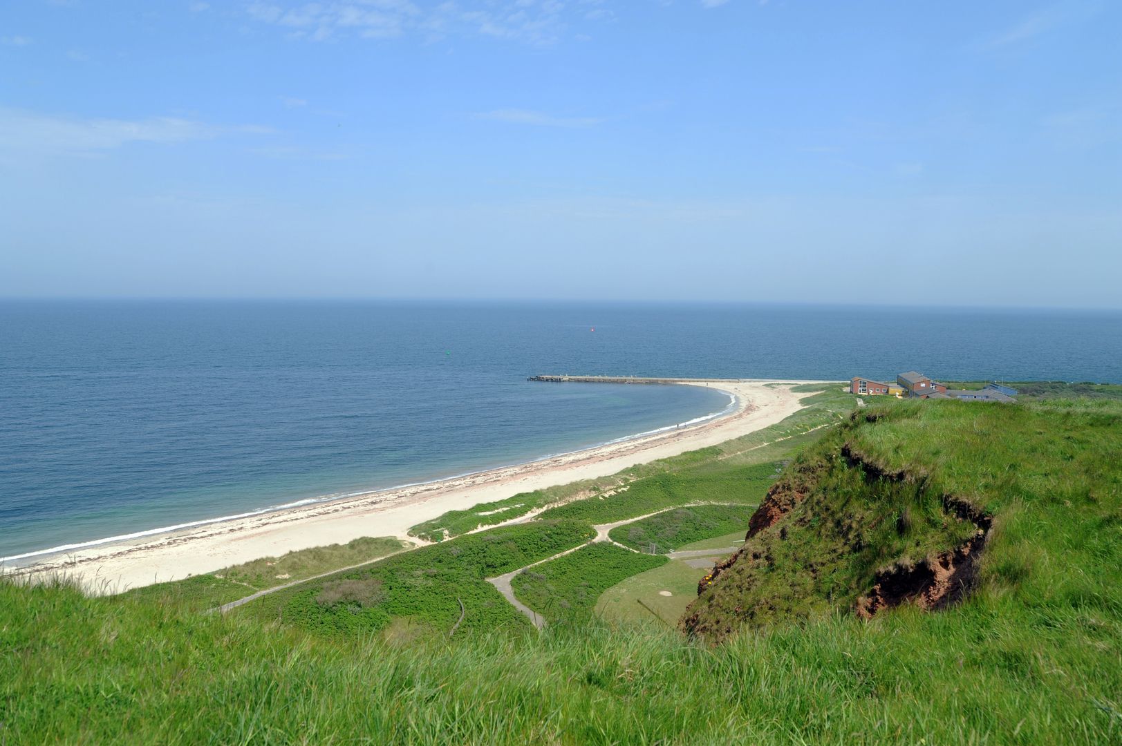 Strandweg von schräg oben